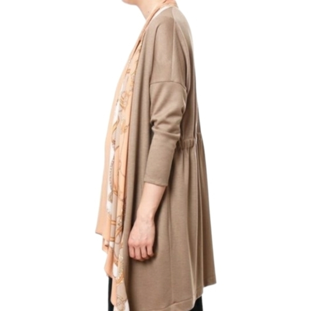Diagram Grace Continental Luxury Scarf Cardigan Wool Blend Mid Length One Size View 3